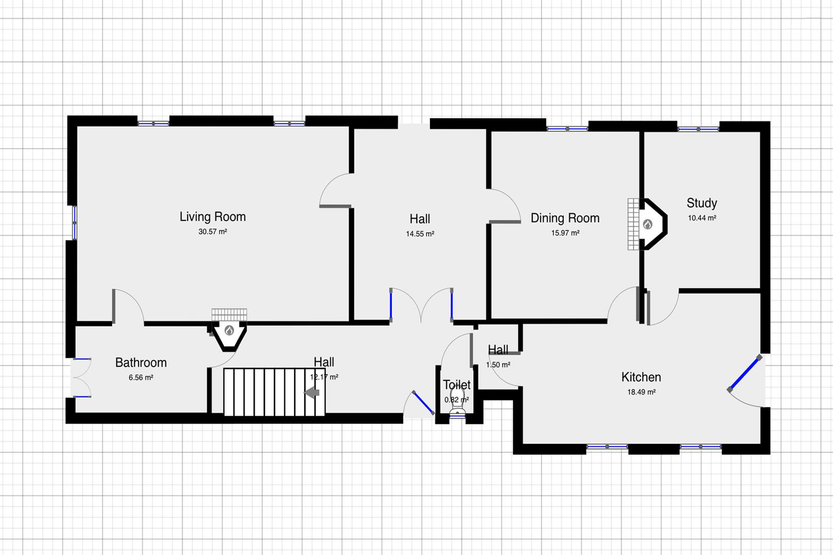 Imposing maison de maître in town with 3 receptions, 5bed/2 bath, surrounding gardens for updating