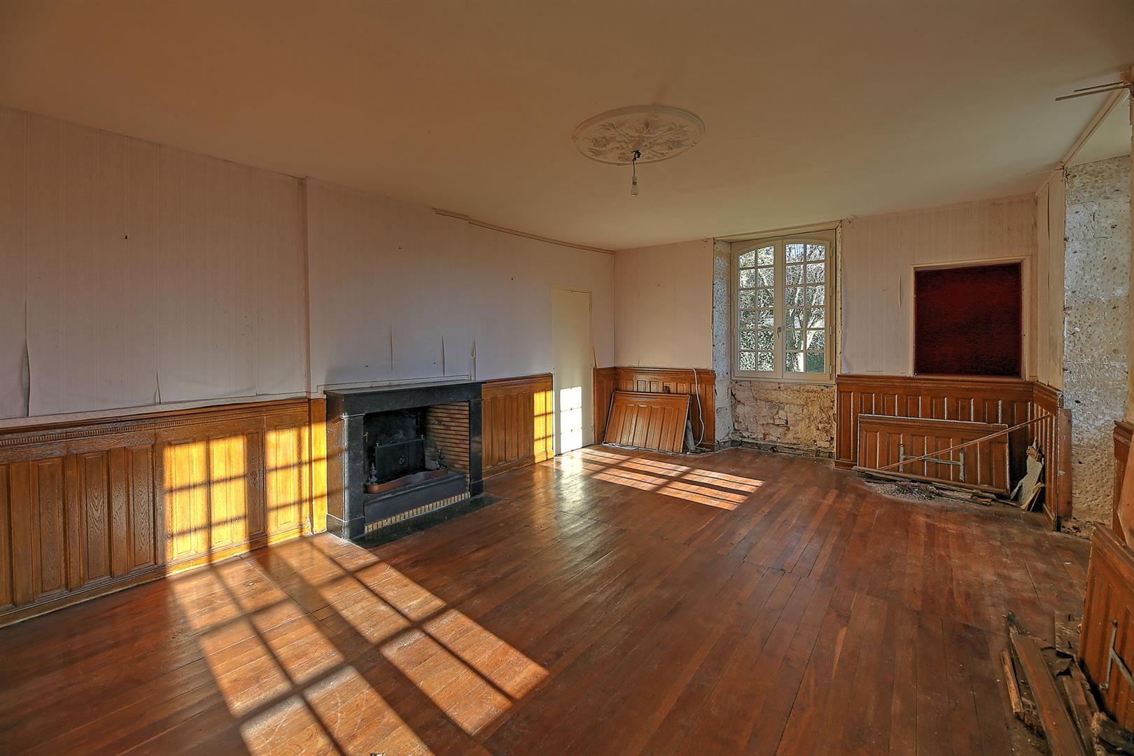 Imposing maison de maître in town with 3 receptions, 5bed/2 bath, surrounding gardens for updating