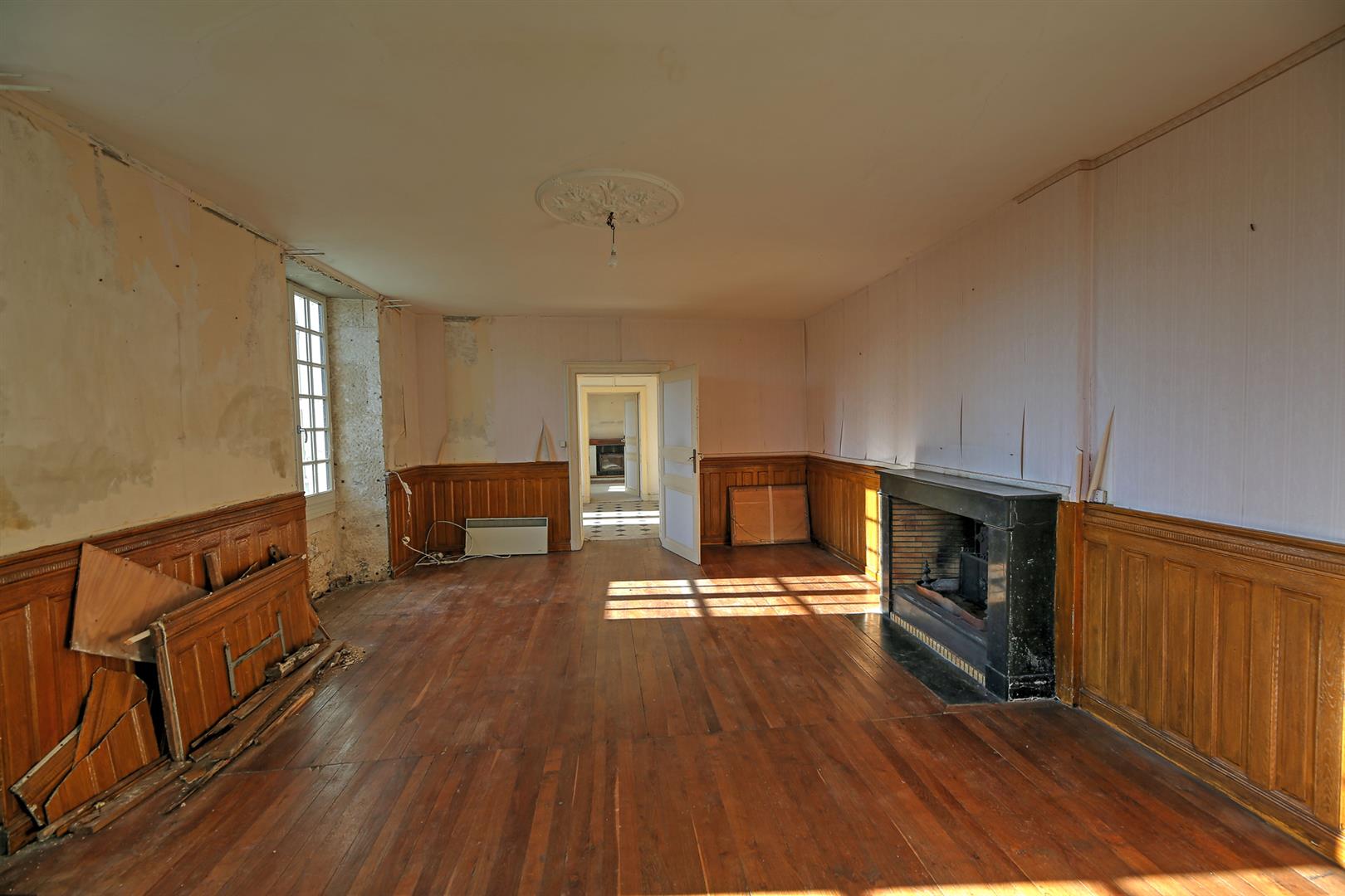 Imposing maison de maître in town with 3 receptions, 5bed/2 bath, surrounding gardens for updating