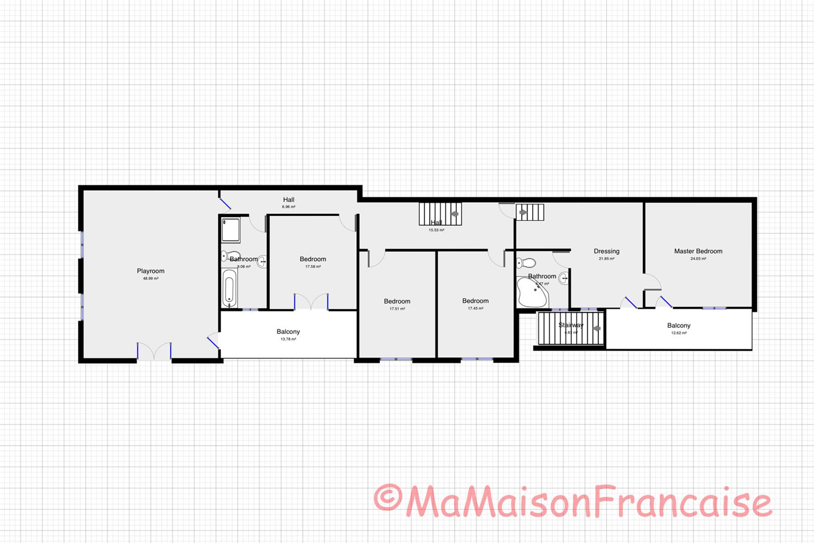 Maison de village, 4 chambres/2 salles de bain avec piscine chauffée et terrain