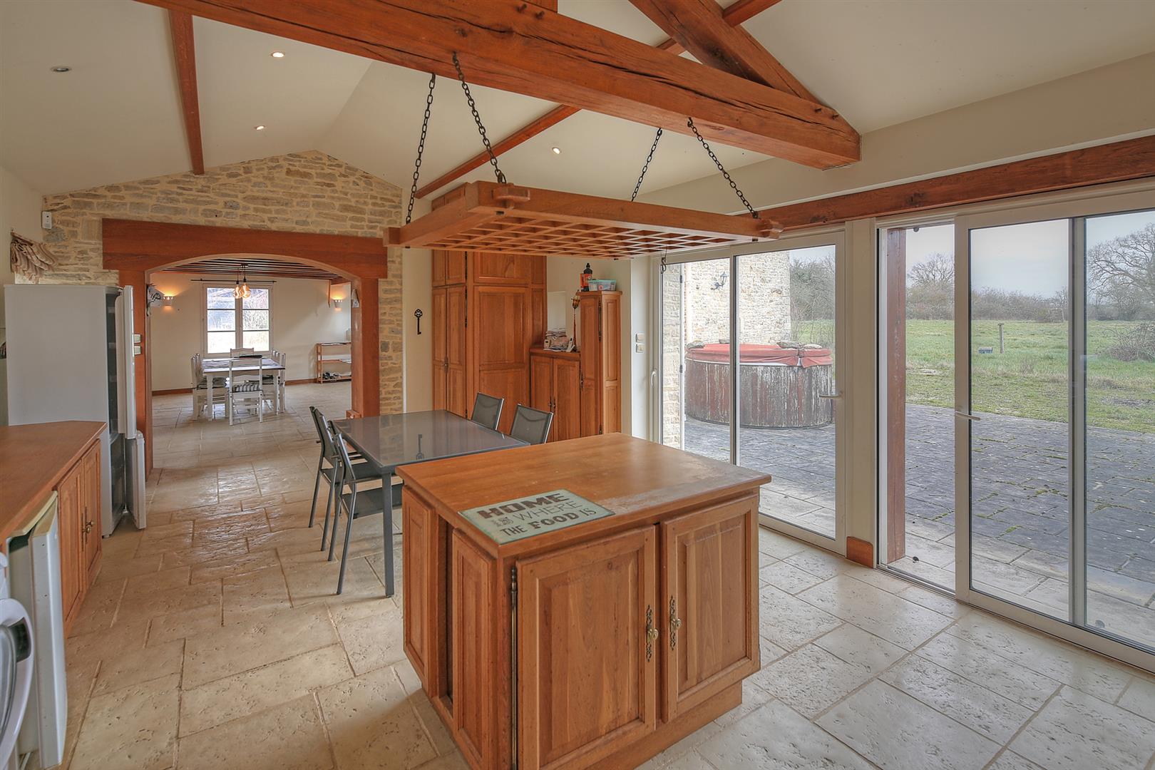 Spacious and light filled barn conversion with guest cottage and 2 acres of gardens.