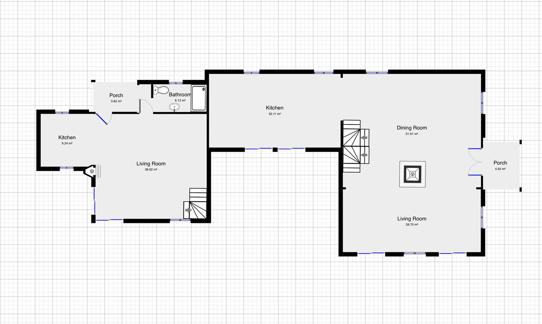Spacious and light filled barn conversion with guest cottage and 2 acres of gardens.