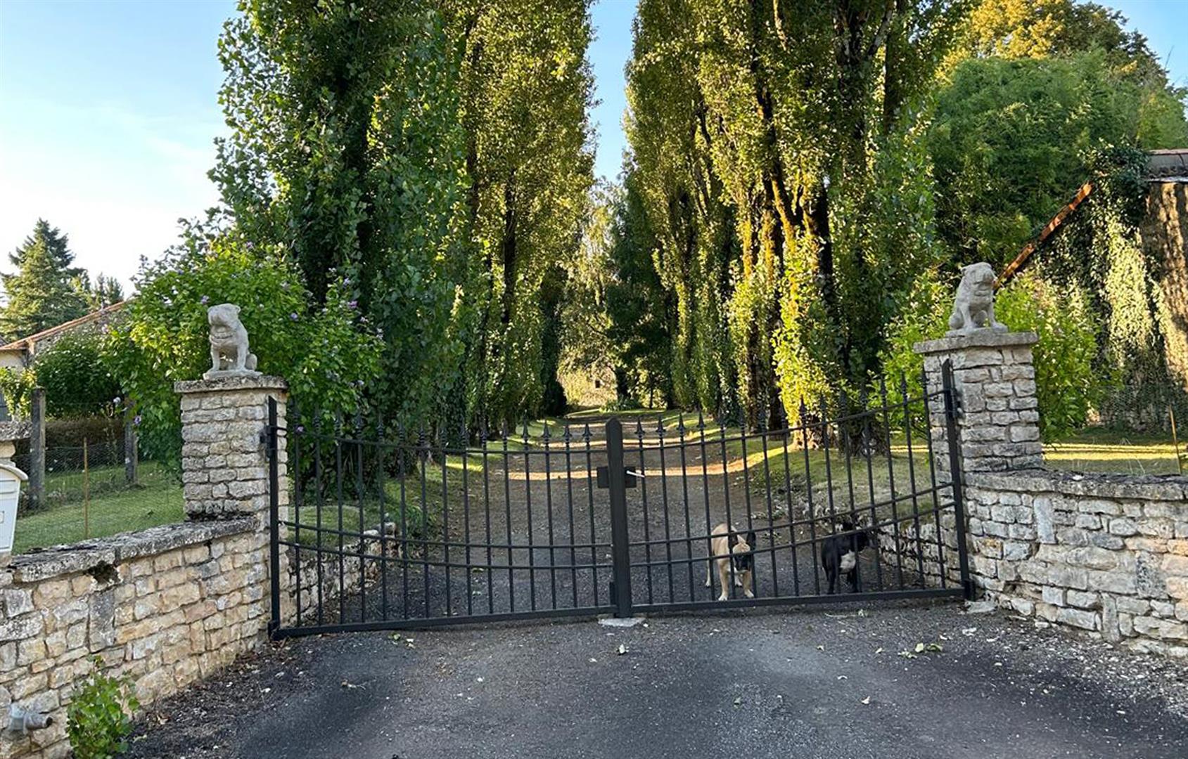 Lovely 4/5 bed stone house with barns and pool in a village with bar