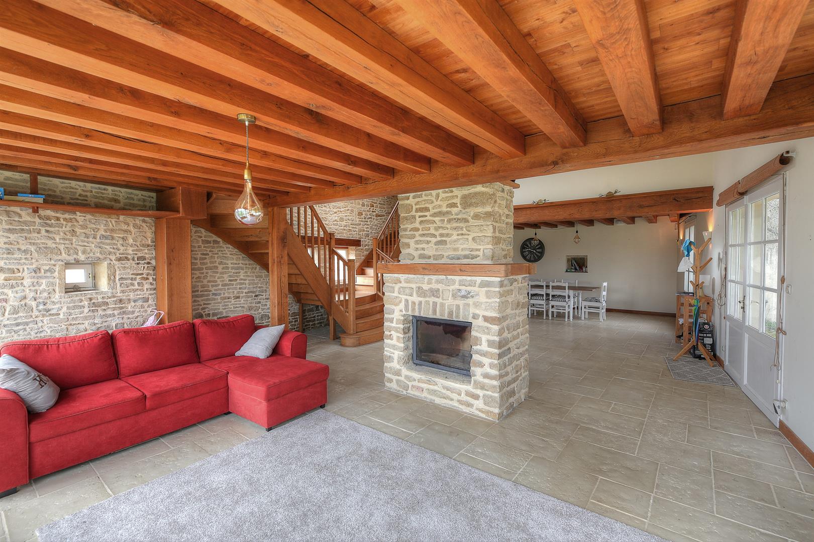 Spacious and light filled barn conversion with guest cottage and 2 acres of gardens.