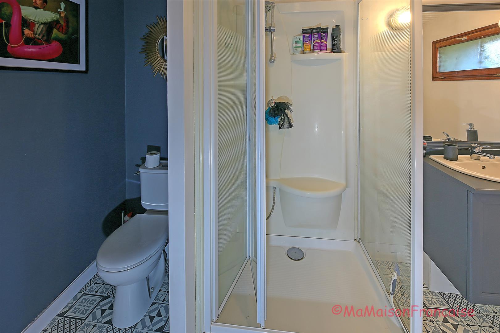 Lovely 4/5 bed stone house with barns and pool in a village with bar